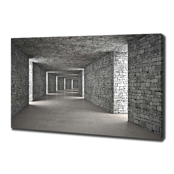 Foto canvas Bakstenen tunnel