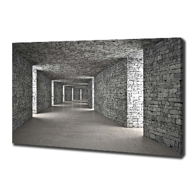 Foto canvas Bakstenen tunnel