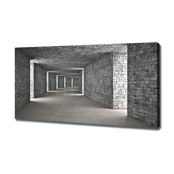 Foto canvas Bakstenen tunnel