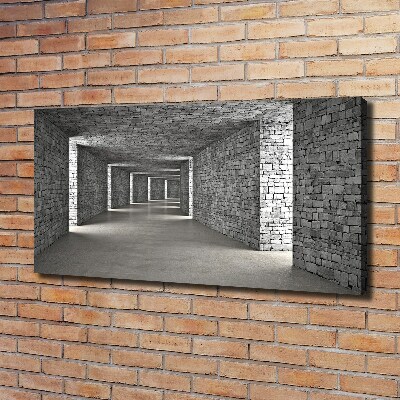 Foto canvas Bakstenen tunnel