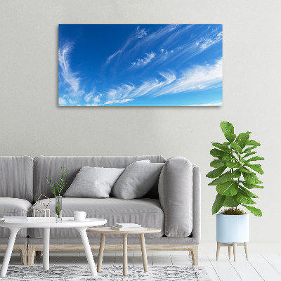 Foto op canvas Blauwe lucht