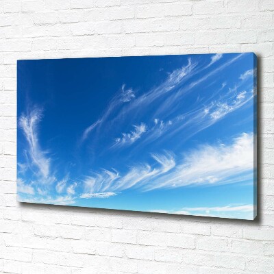 Foto op canvas Blauwe lucht