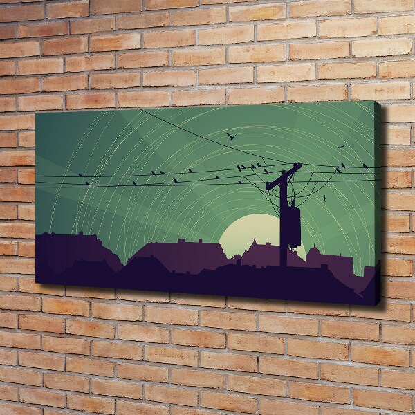 Schilderij op canvas Vogelstad