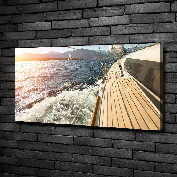 Foto op canvas Een zeilboot op zee