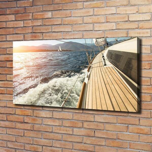 Foto op canvas Een zeilboot op zee