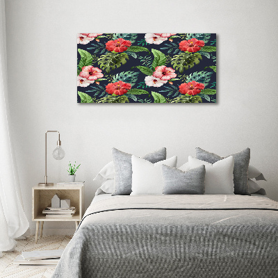 Schilderij op canvas Tropische bloemen