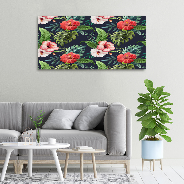 Schilderij op canvas Tropische bloemen