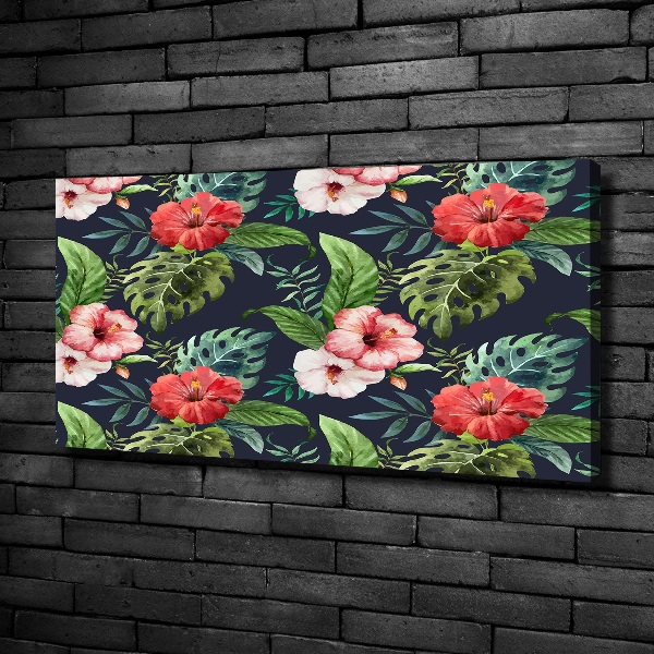Schilderij op canvas Tropische bloemen