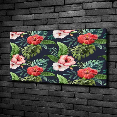 Schilderij op canvas Tropische bloemen