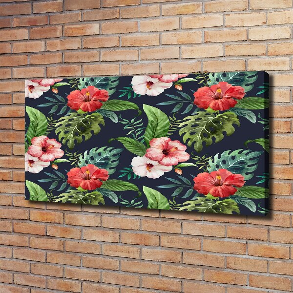 Schilderij op canvas Tropische bloemen