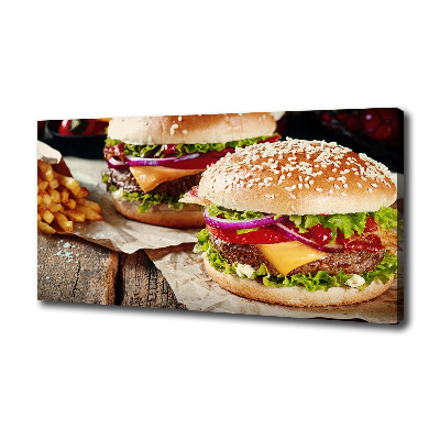 Canvas foto Hamburgers