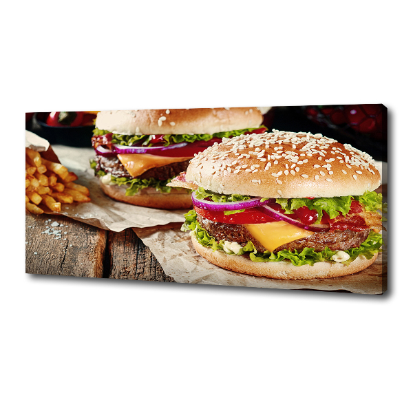 Canvas foto Hamburgers