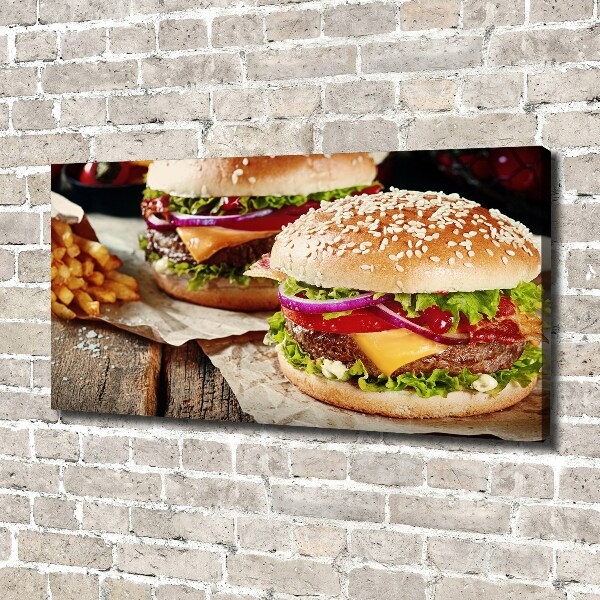 Canvas foto Hamburgers