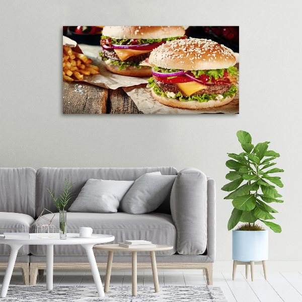 Canvas foto Hamburgers