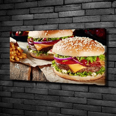 Canvas foto Hamburgers
