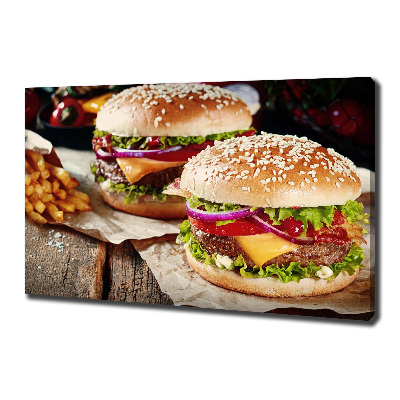 Canvas foto Hamburgers