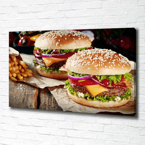 Canvas foto Hamburgers