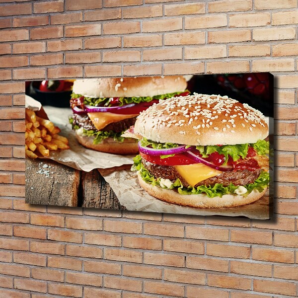 Canvas foto Hamburgers