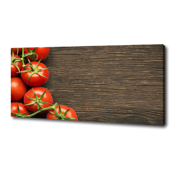 Canvas schilderij Tomaten op hout