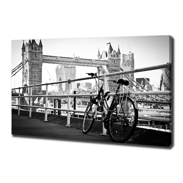 Canvas schilderij Fietsen in Londen