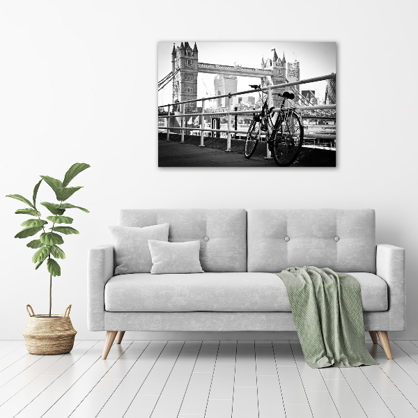Canvas schilderij Fietsen in Londen