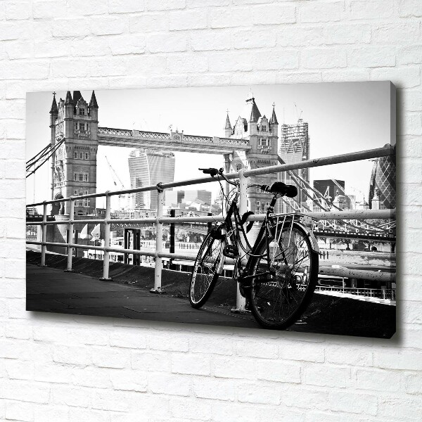 Canvas schilderij Fietsen in Londen