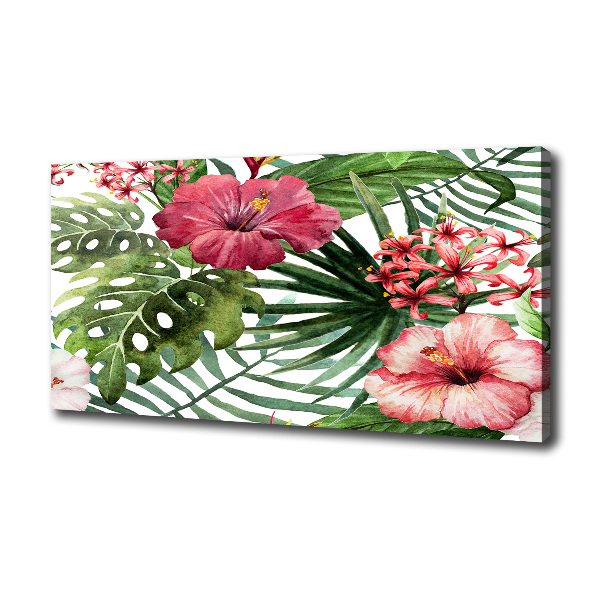 Canvas foto Tropische bloemen