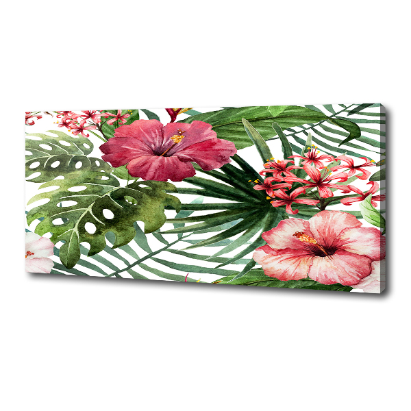 Canvas foto Tropische bloemen