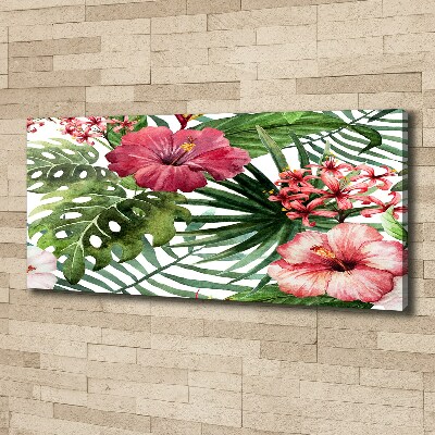 Canvas foto Tropische bloemen