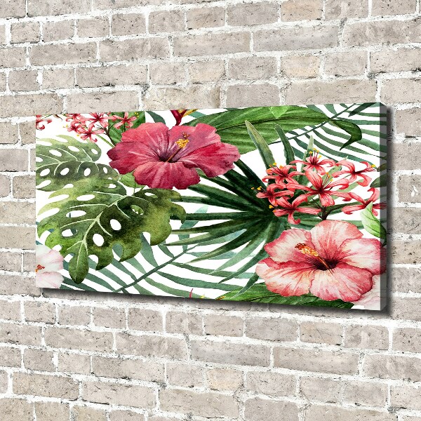 Canvas foto Tropische bloemen