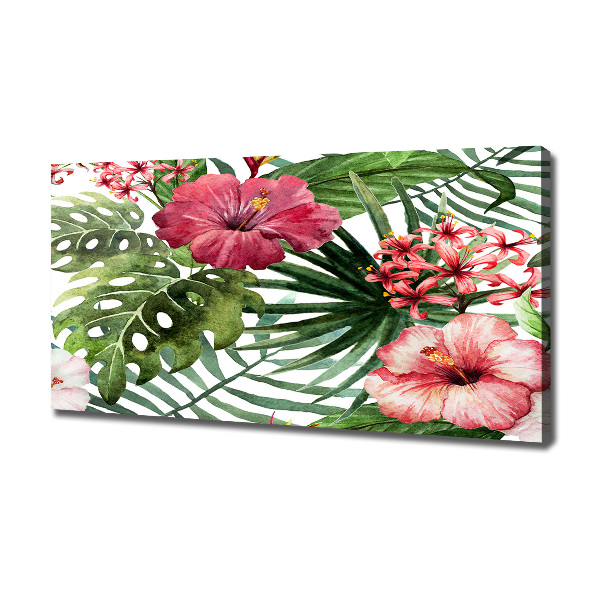 Canvas foto Tropische bloemen