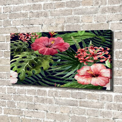 Canvas schilderij Tropische bloemen