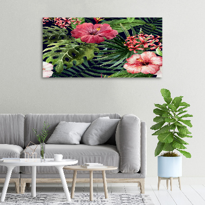 Canvas schilderij Tropische bloemen