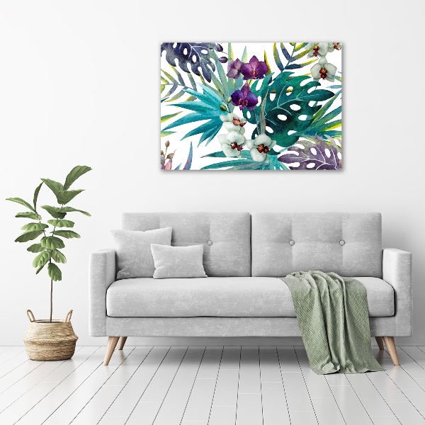Schilderij op canvas Tropische bloemen