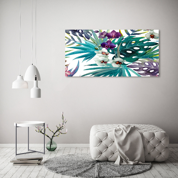 Schilderij op canvas Tropische bloemen