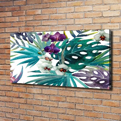 Schilderij op canvas Tropische bloemen