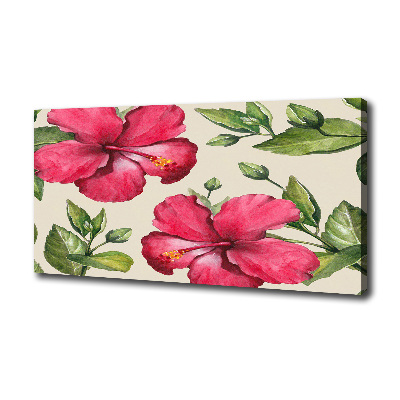 Foto canvas Roze hibiscus