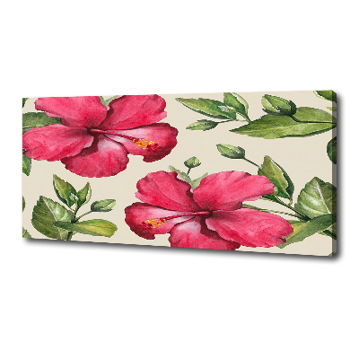 Foto canvas Roze hibiscus