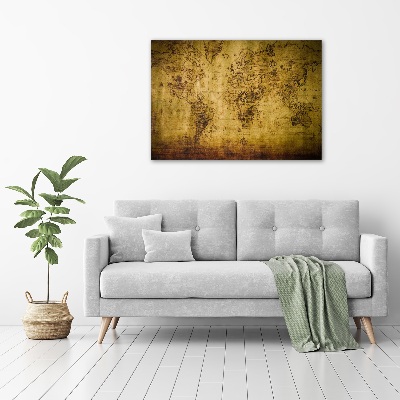 Foto op canvas Oude wereldkaart