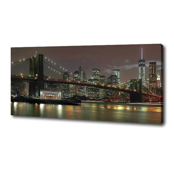 Foto op canvas New York 's nachts