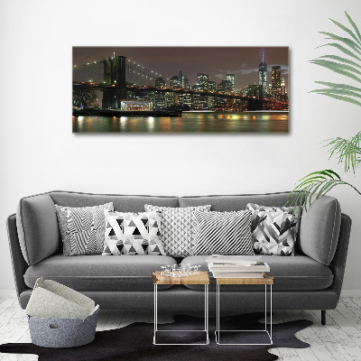 Foto op canvas New York 's nachts