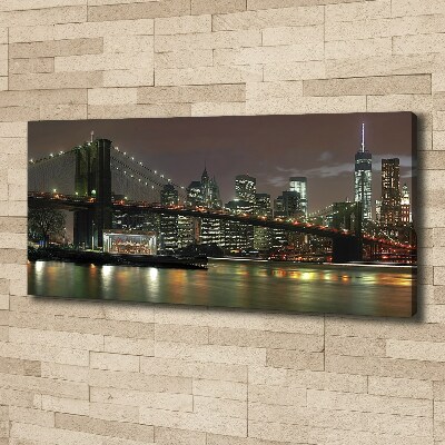 Foto op canvas New York 's nachts