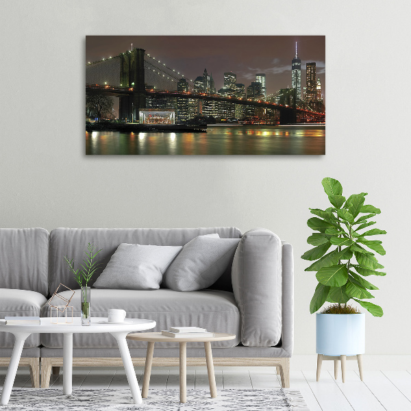 Foto op canvas New York 's nachts