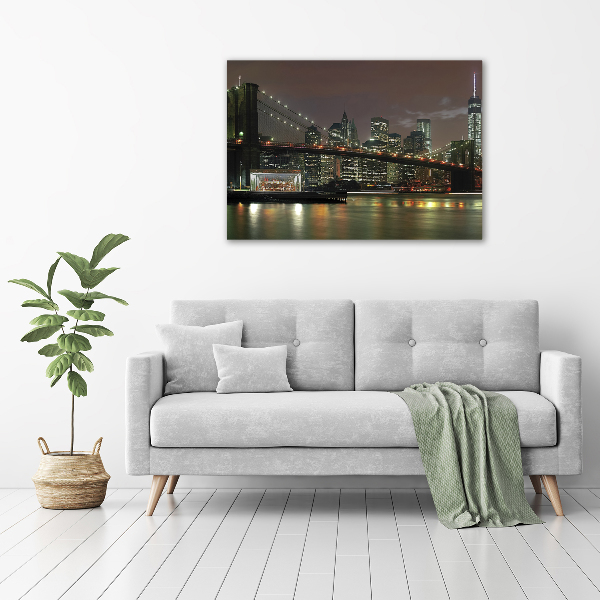 Foto op canvas New York 's nachts