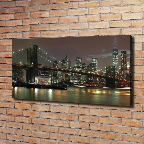 Foto op canvas New York 's nachts