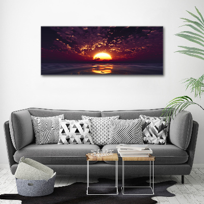 Foto canvas Zonsondergang
