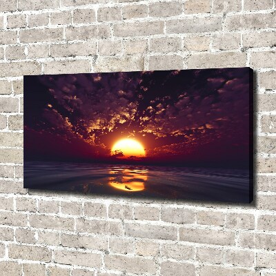 Foto canvas Zonsondergang