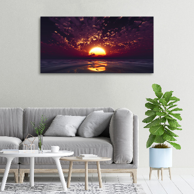 Foto canvas Zonsondergang