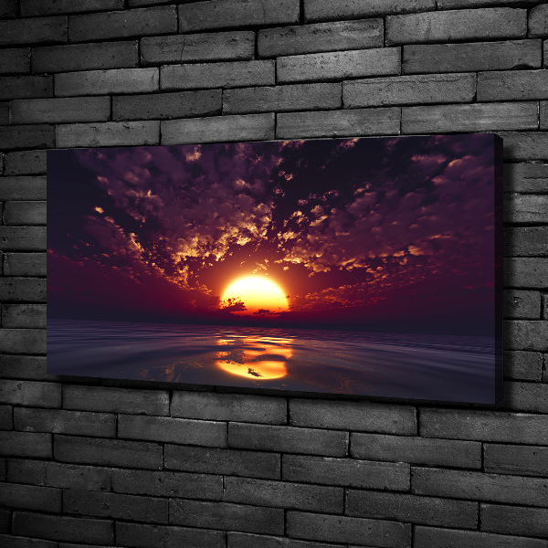 Foto canvas Zonsondergang