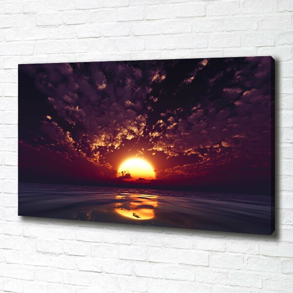 Foto canvas Zonsondergang